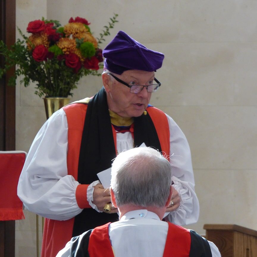 Bishop Sutton at commencement ceremony